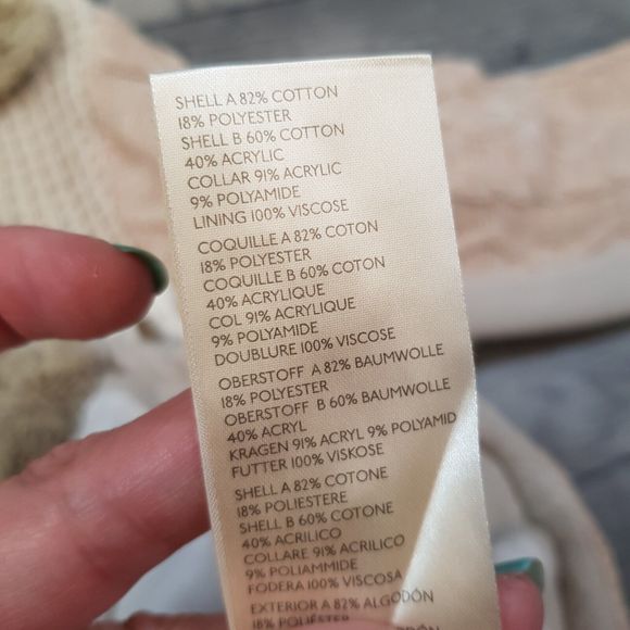 Free People Cozy Knit Mix Moto Jacket Medium UK 12 Ivory Neutral Boho BN - Picture 11 of 12